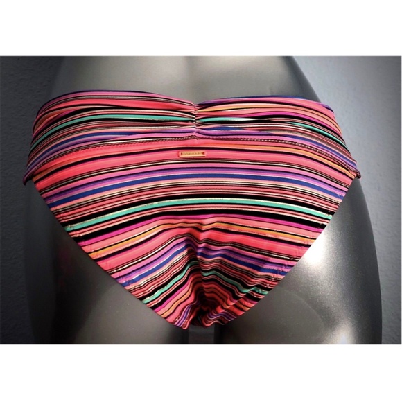 Victoria's Secret Foil Stripe Gold Hardware The Hottie Cheeky Bikini Bottom XS - Picture 3 of 3